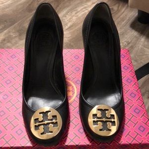 Tory Burch wedges black leather